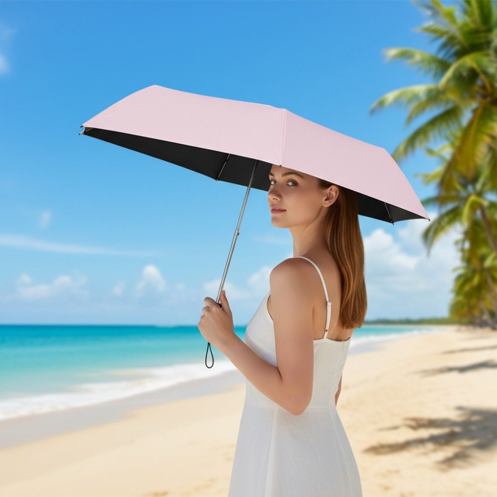 Travel Umbrella Compact - Klappbarer, ultraleichter Sonnenschirm, leichter Taschen-Sonnenschirm mit