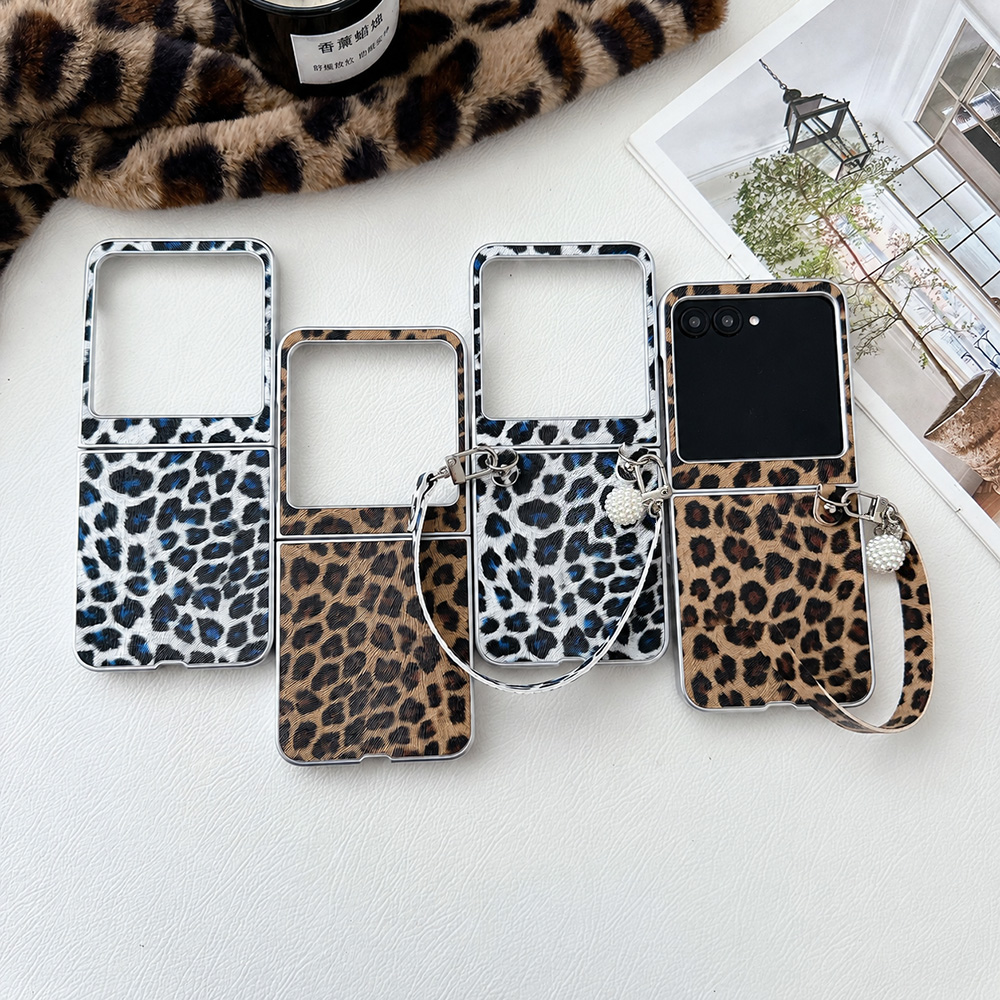 Travel Accessories Bag - Leopardenmuster Klappbare Handyhülle für Motorola Razr