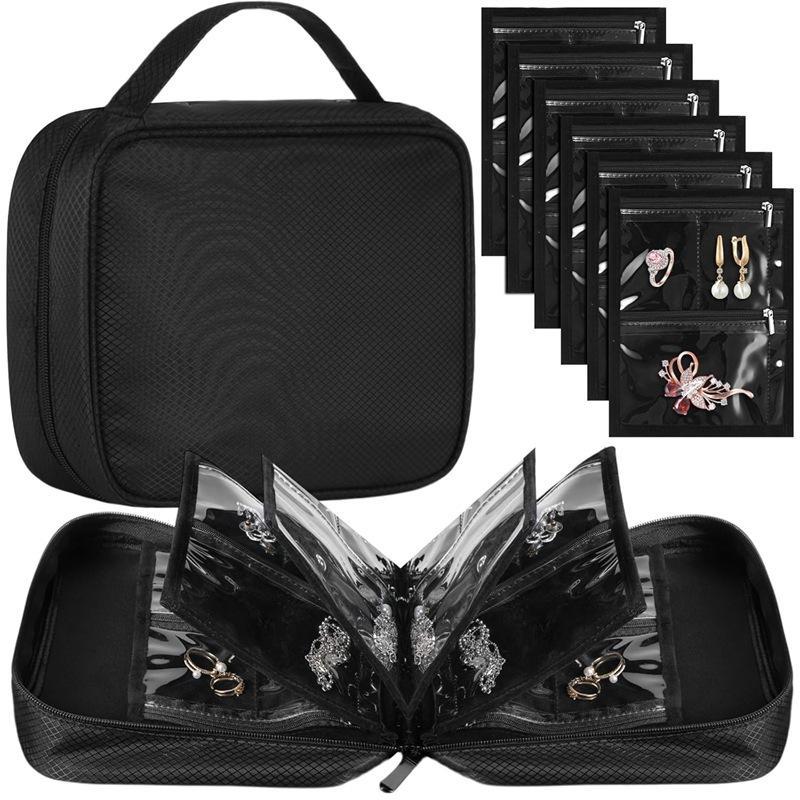 Travel Accessories Display - Tragbarer Reise-Schmuck-Organizer mit abnehmbaren Taschen zur