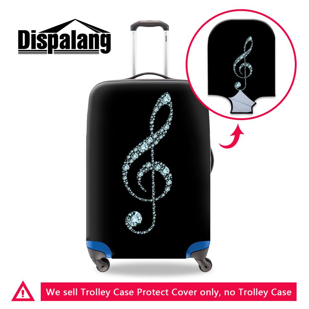 Travel.Accessories News - Damen-Kofferhülle mit Musiknoten-Aufdruck, staubdicht, elastisch, neuer