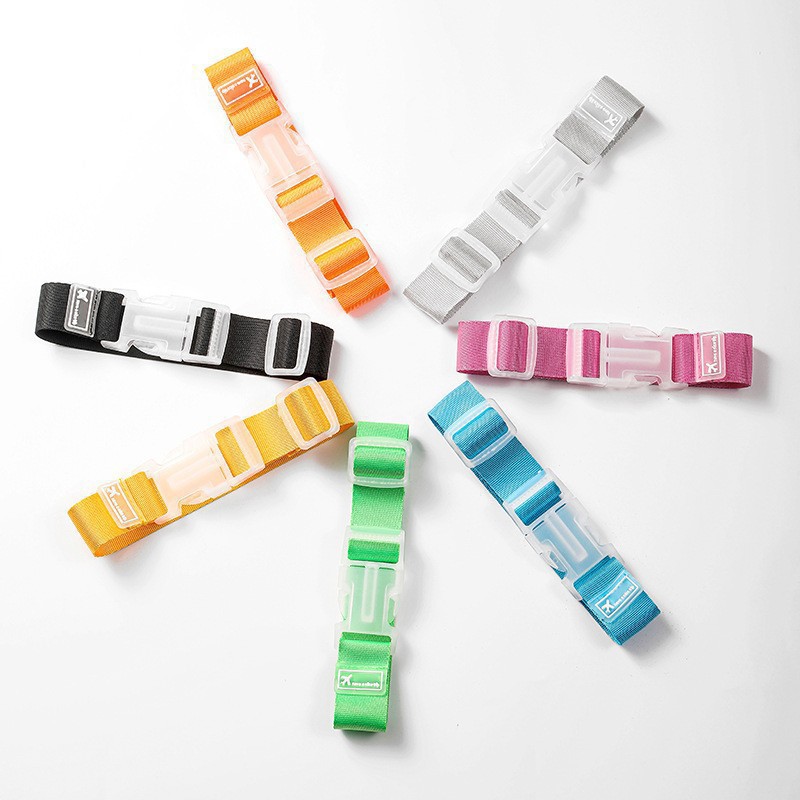 Travel Accessories On Plane - 2-teilige bunte, verstellbare Gepäckgurte aus Nylon,