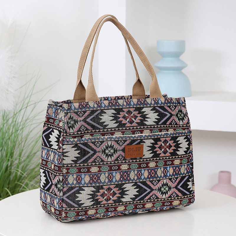 Travel Accessories Tech - Dick gestrickte Einkaufstasche aus Jacquard-Stoff für