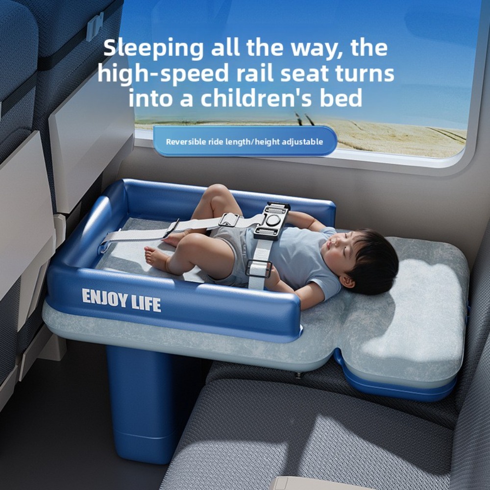 Travel Pillow Inflatable - Aufblasbare Kleinkind-Flugzeugbett- und Autositzverlängerung, tragbare Kinder-Reisematratze