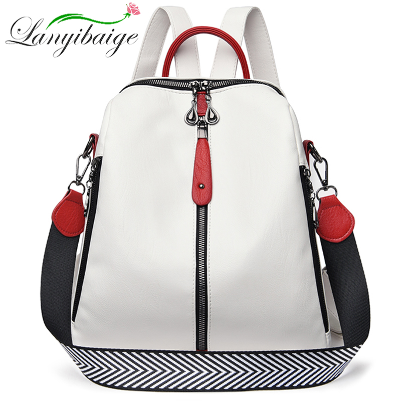 Travel Accessories Holder - Mode Rucksack Frauen weichen Leder Rucksack