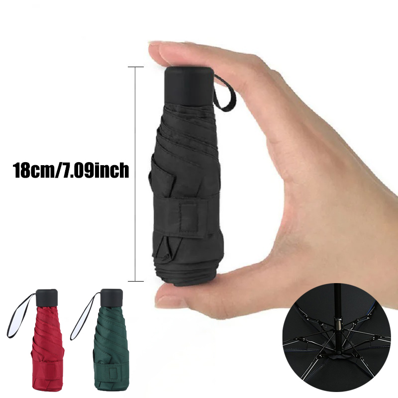 Travel Umbrella Compact - Mini Ultraleichte Tasche Damen Kleiner winddichter