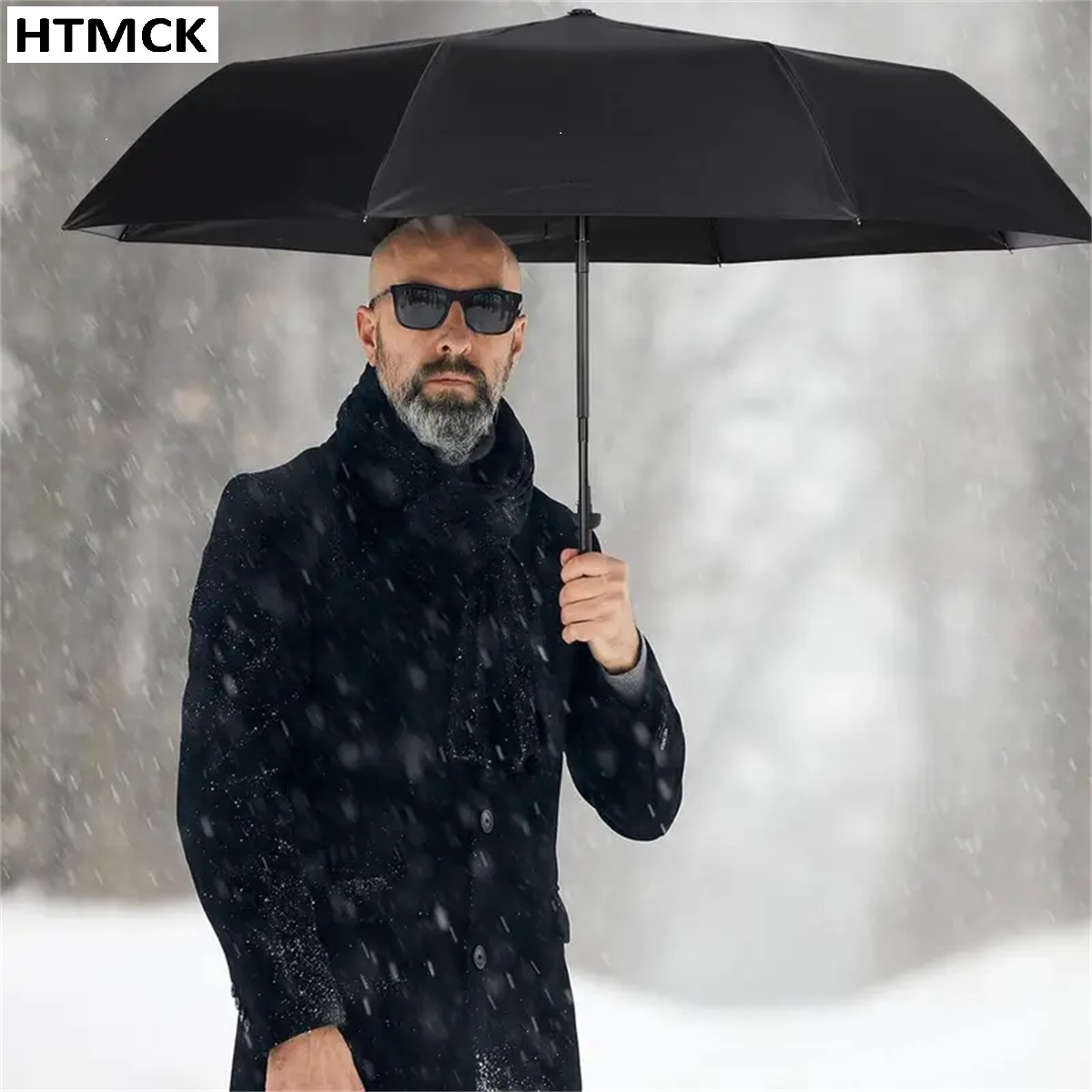 Travel Umbrella Compact - 8-Rippen Automatik-Regenschirm mit UV-Schutz, Sonnen- und