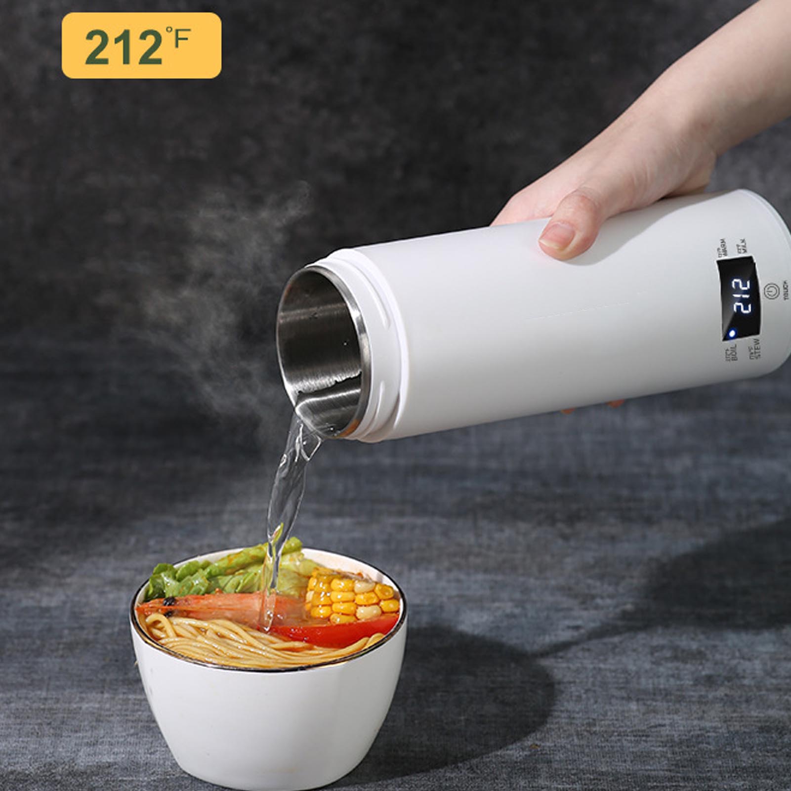Portable Travel Kettle - Tragbarer Mini-Wasserkocher, 450 ml, mit Temperaturregelung,