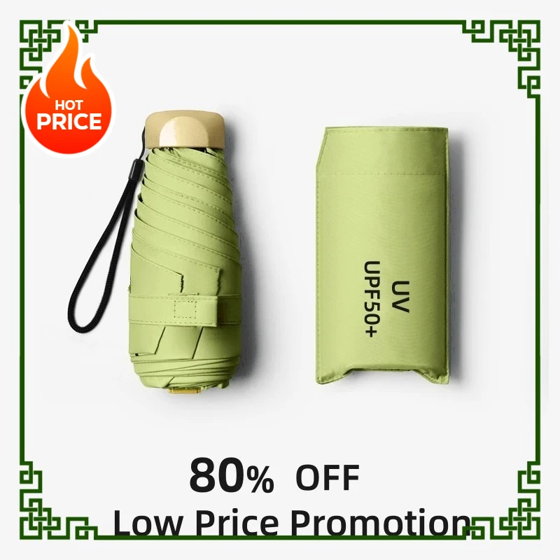 Travel Umbrella Compact - Ultraleichter Taschen-Faltschirm, UV-Schutz, windbeständig, Sonnenschutz, Regenschutz,