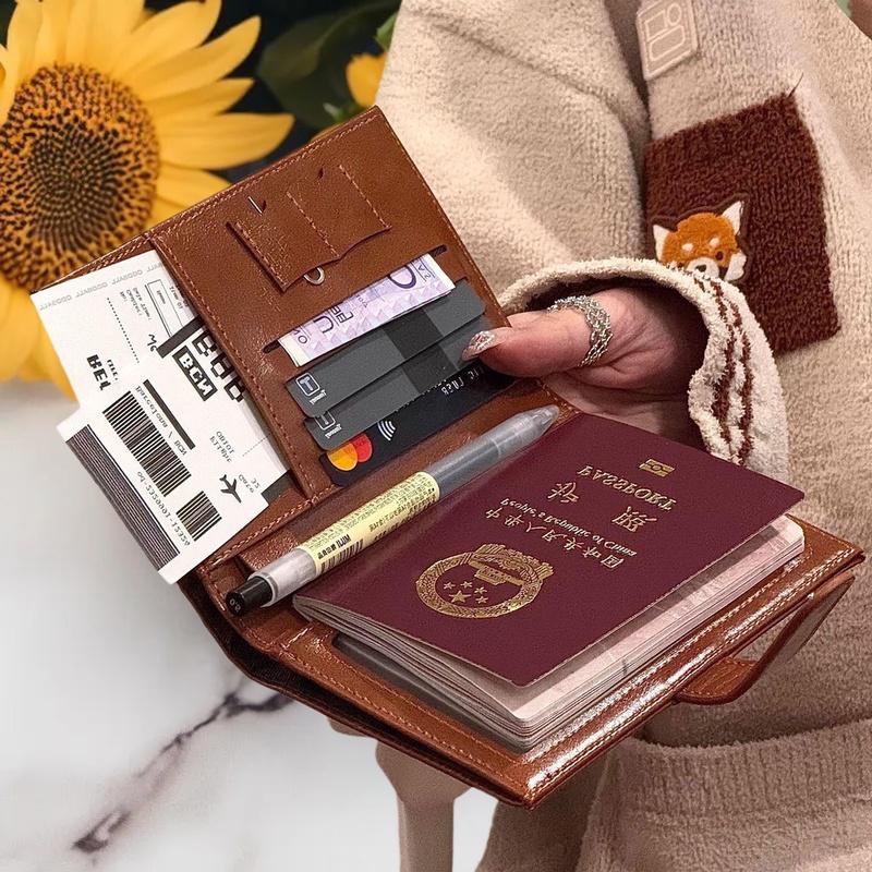Travel Accessories On Plane - Reisepass-Brieftasche für Damen und Herren Kartenhalter
