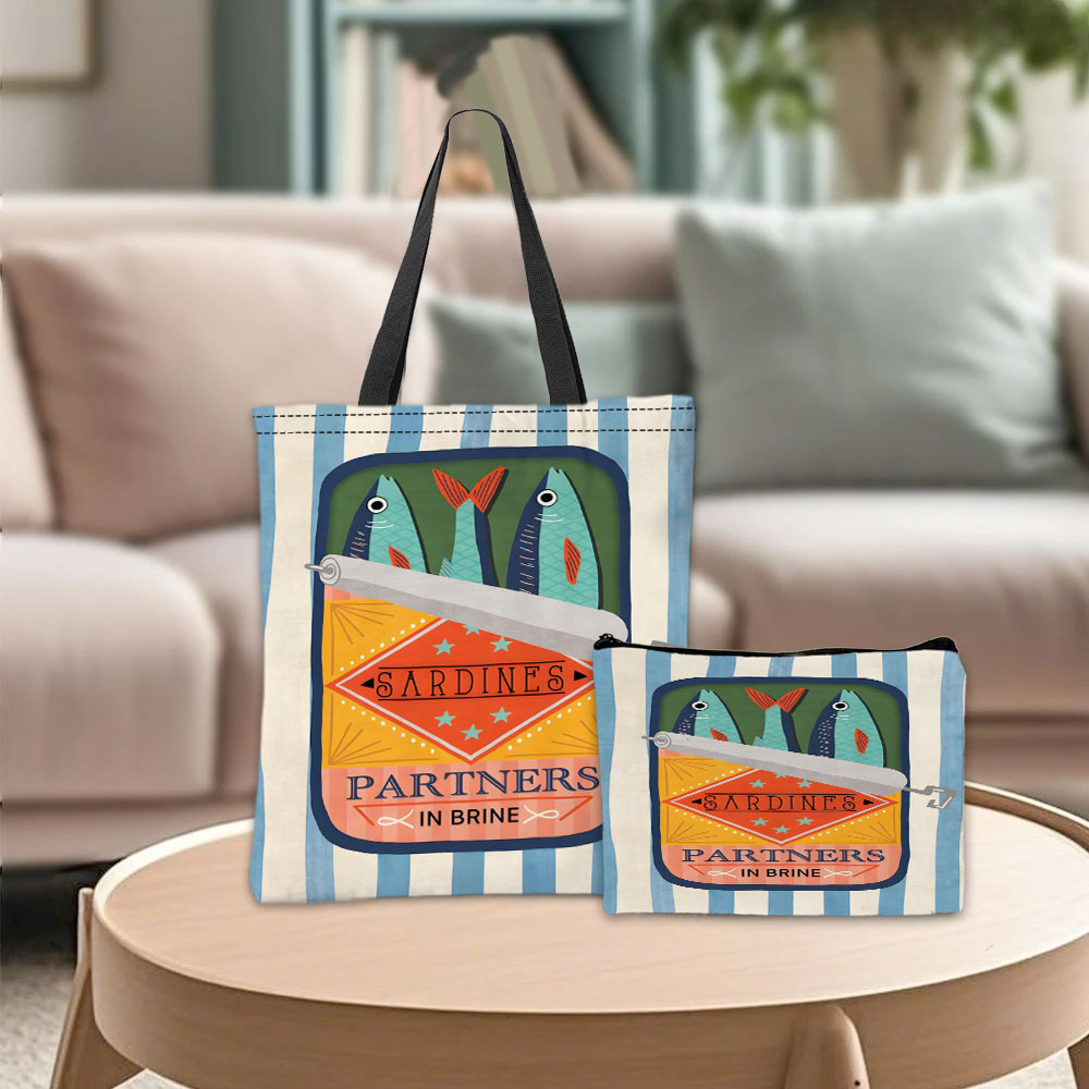 Travel Accessories Tech - Sardine Partners Grafik-Handtasche, Kosmetiktasche, Kombinationstaschen, Retro-Marine,