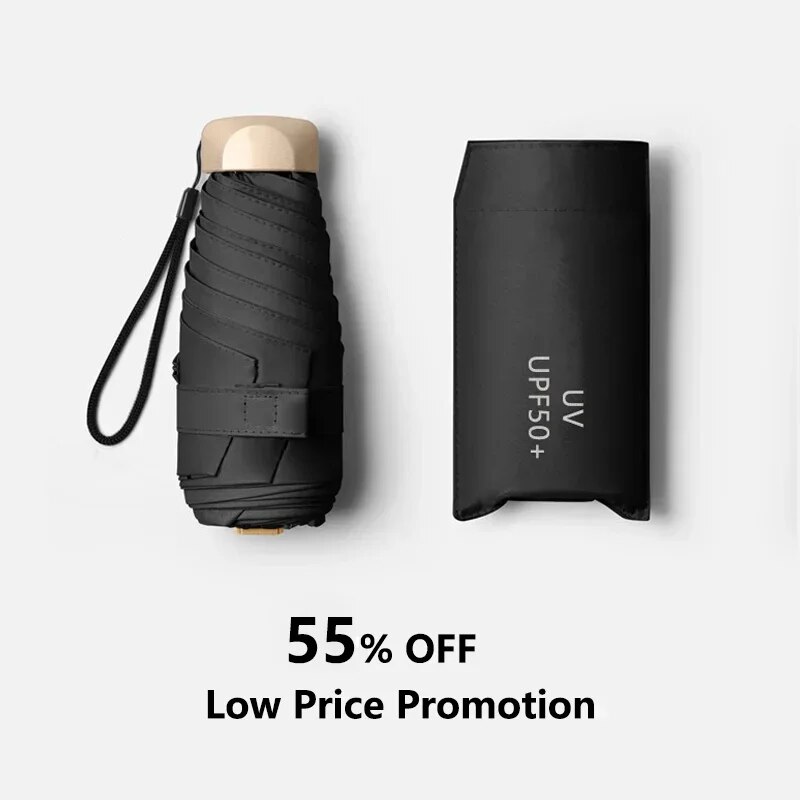 1 Stück 55 % Rabatt auf Mini-S – Travel Umbrella Compact Bewertung und Preis