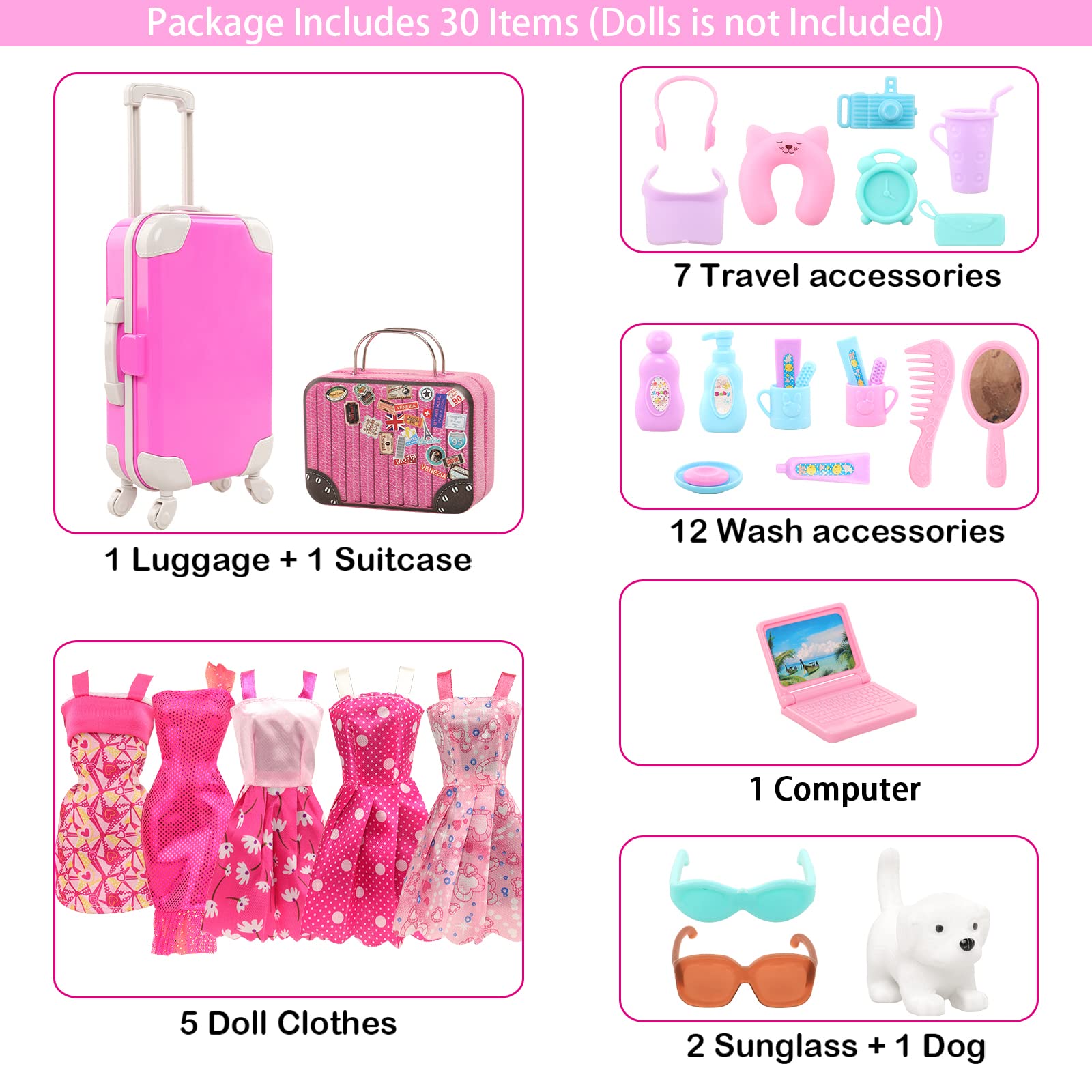 Barwa 30 pcs 4.5lnch Reise möb – Travel Accessories With Kids Bewertung und Preis