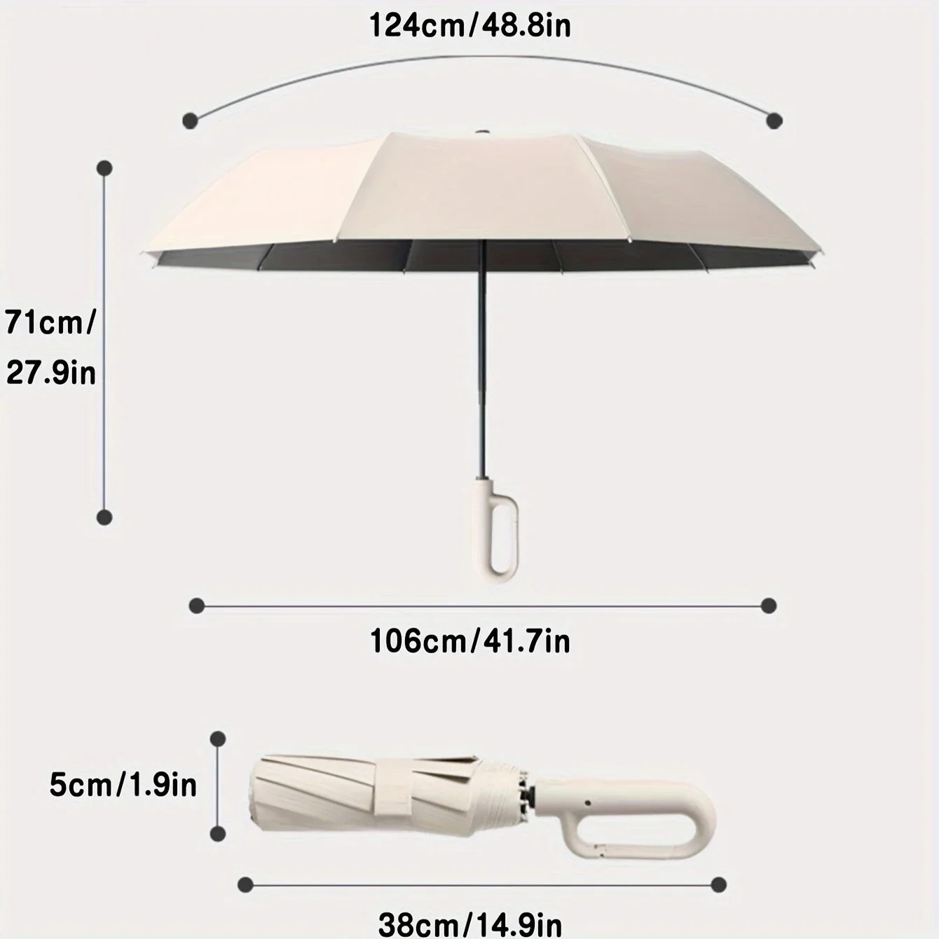 20 Knochen, winddicht, stark,  – Travel Umbrella Compact Bewertung und Preis