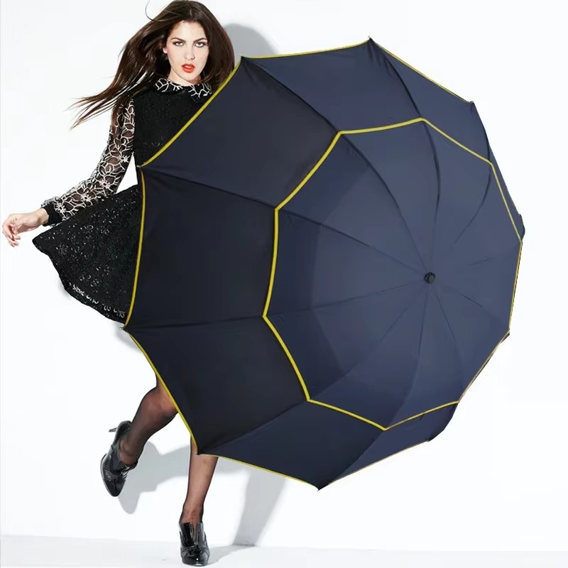 Doppelter, starker, windabweis – Travel Umbrella Compact Bewertung und Preis