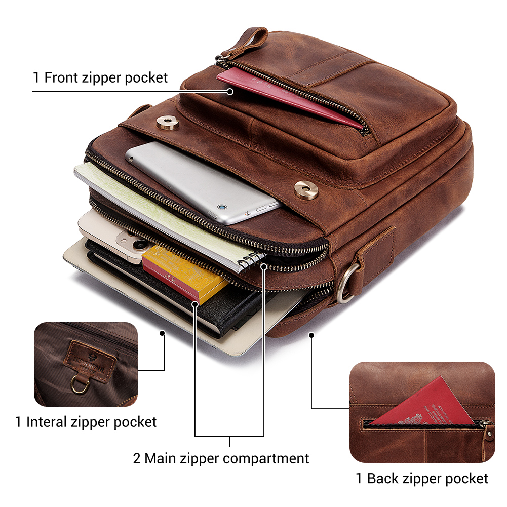 HUMERPAUL Echtes Leder männer  – Travel Accessories Tech Bewertung und Preis